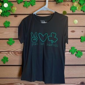 Peace Love Shamrocks Tee | St. Patrick’s Shirt | Handmade | Custom Size & Color